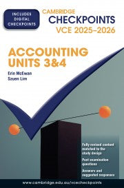 Cambridge Checkpoints VCE Accounting Units 3&4  2025~2026 (Print & Digital)