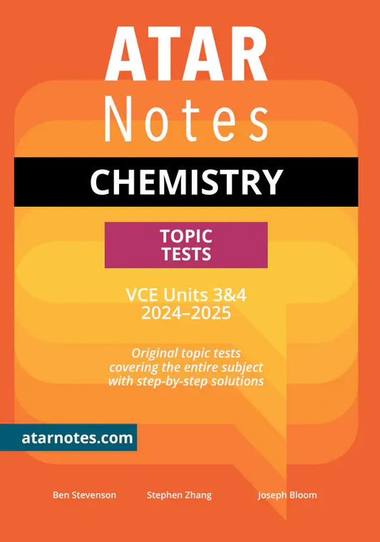 Atar Notes VCE Chemistry Units 3&4 Topic Test