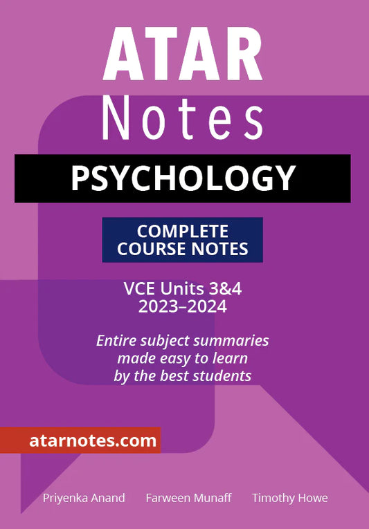 Psychology Units 3&4 Notes