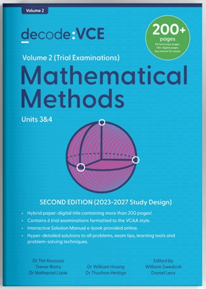Decode VCE Mathematical Methods Units 3&4 Trial Examinations – Student ...