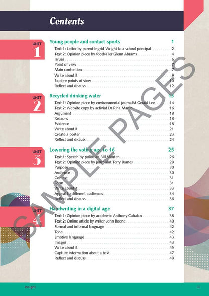 Insight For & Against (Y9-10) (Print & Digital)