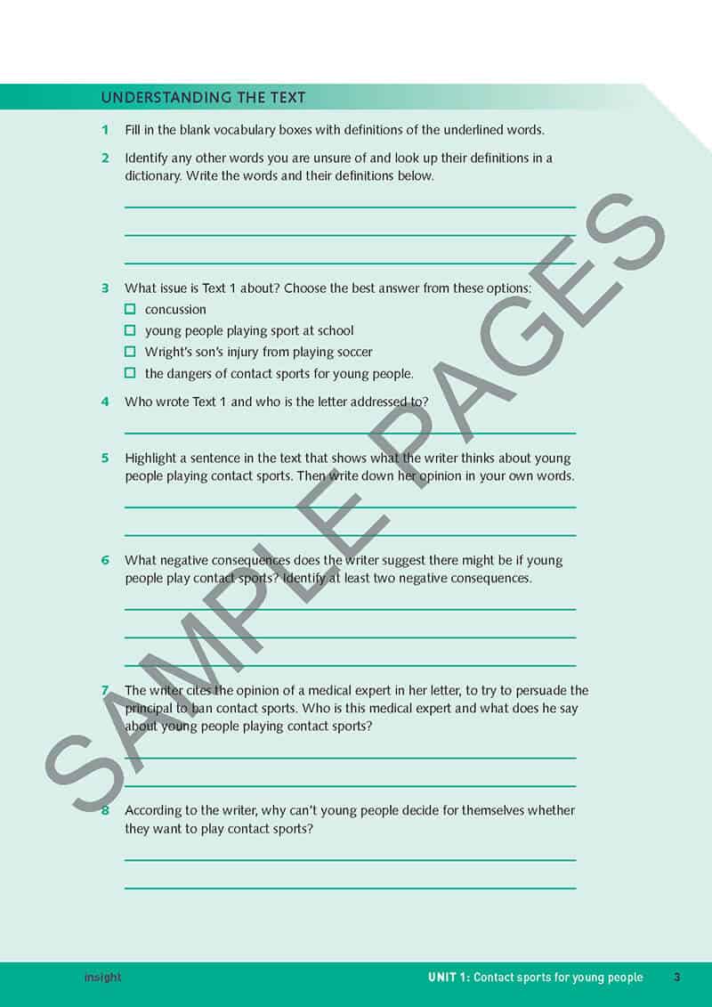 Insight For & Against (Y9-10) (Print & Digital)