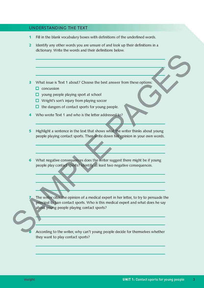 Insight For & Against (Y9-10) (Print & Digital)