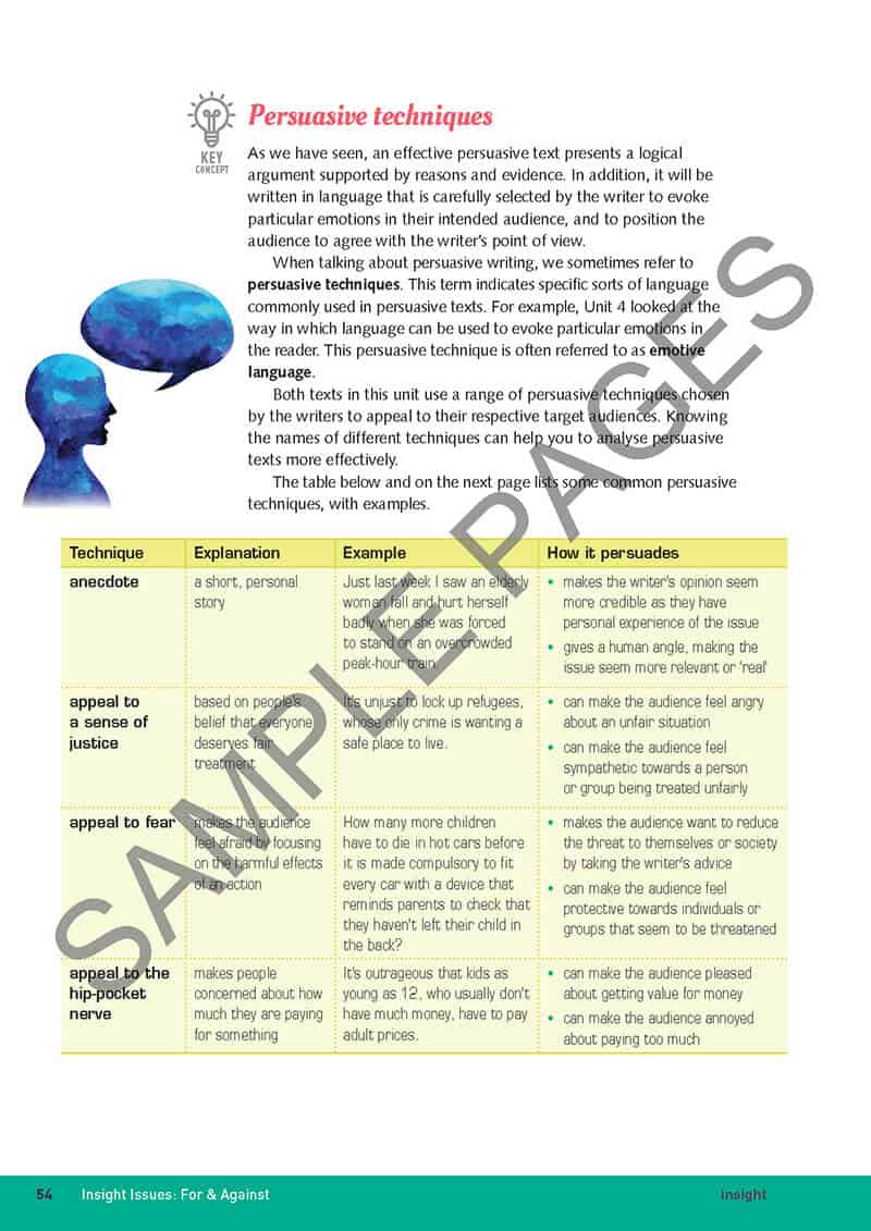Insight For & Against (Y9-10) (Print & Digital)