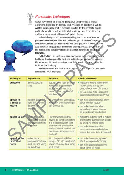 Insight For & Against (Y9-10) (Print & Digital)