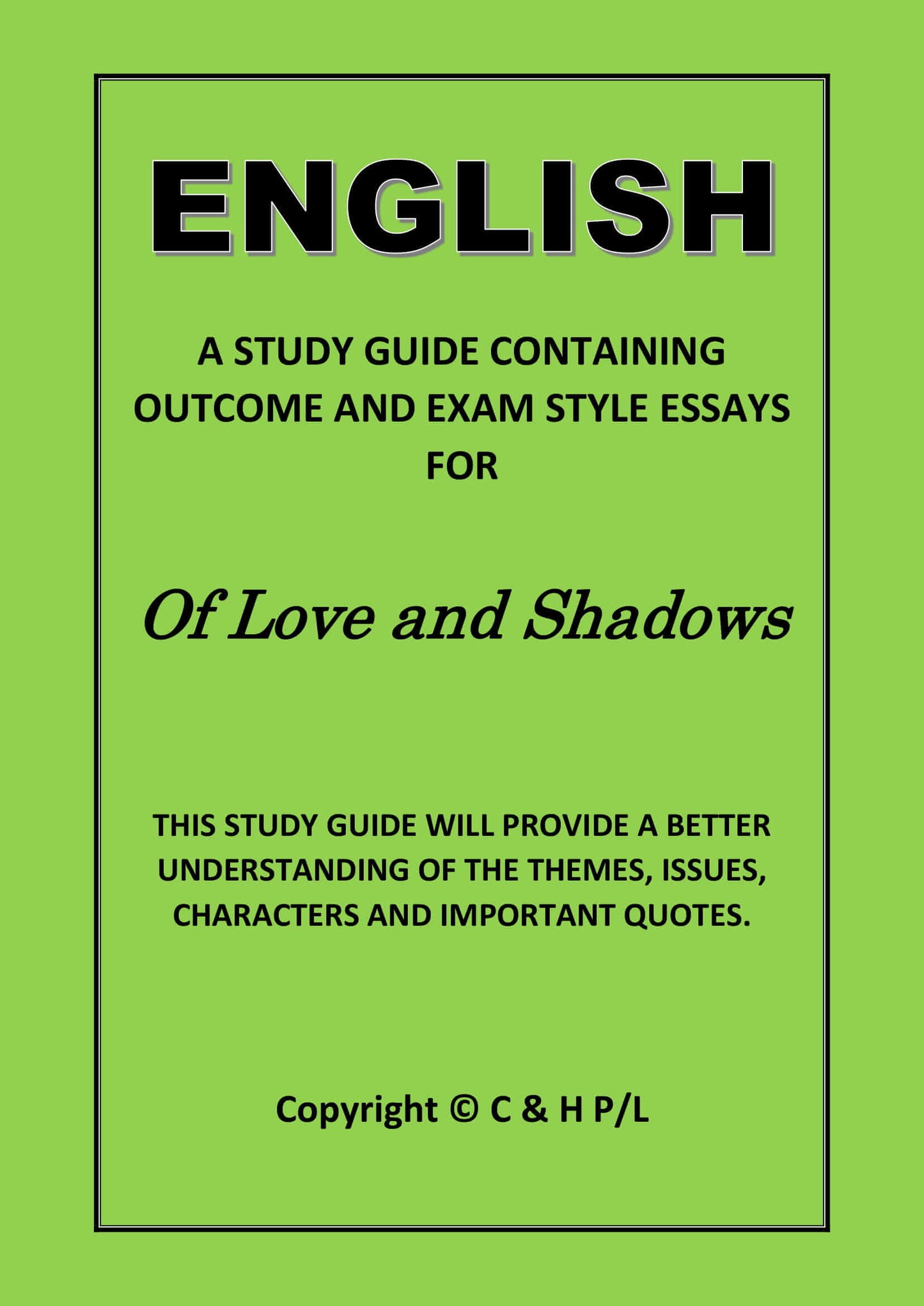 OF LOVE AND SHADOWS (SSRC)