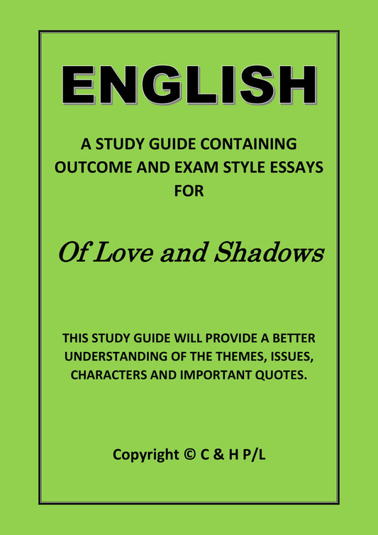 OF LOVE AND SHADOWS (SSRC)