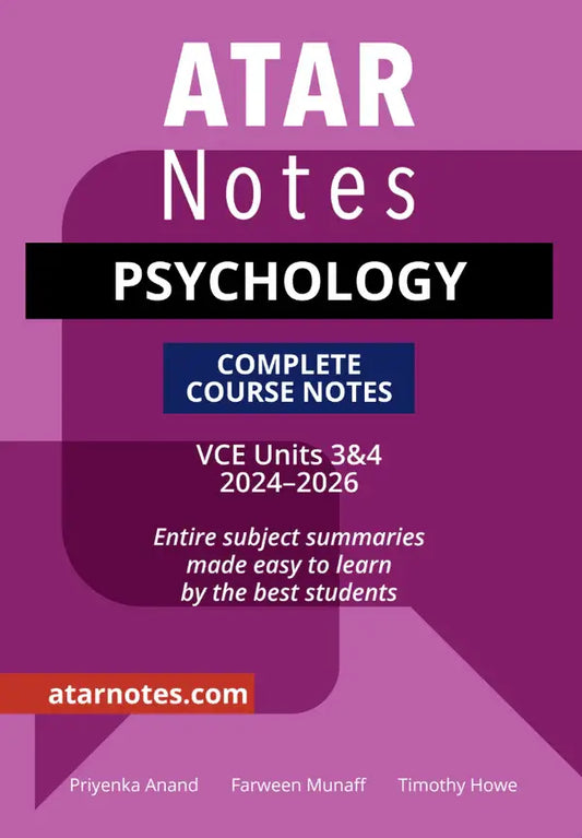 ATAR Notes Psychology 3&4 Notes (2024-2026)