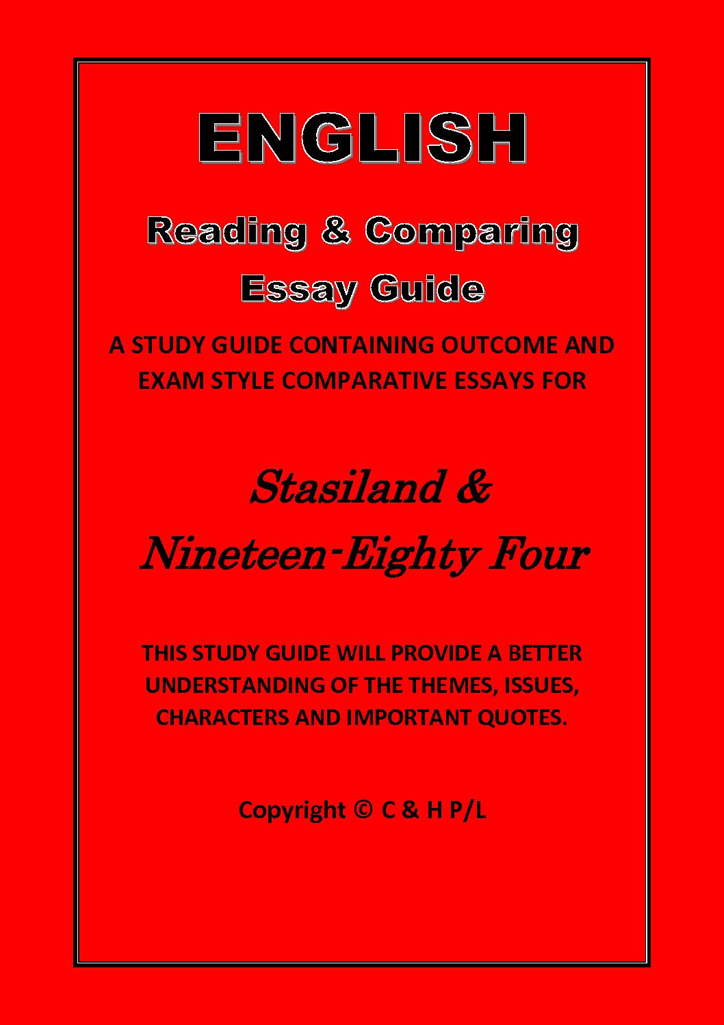 STASILAND AND NINETEEN EIGHTY-FOUR (Comparisions-SSRC)