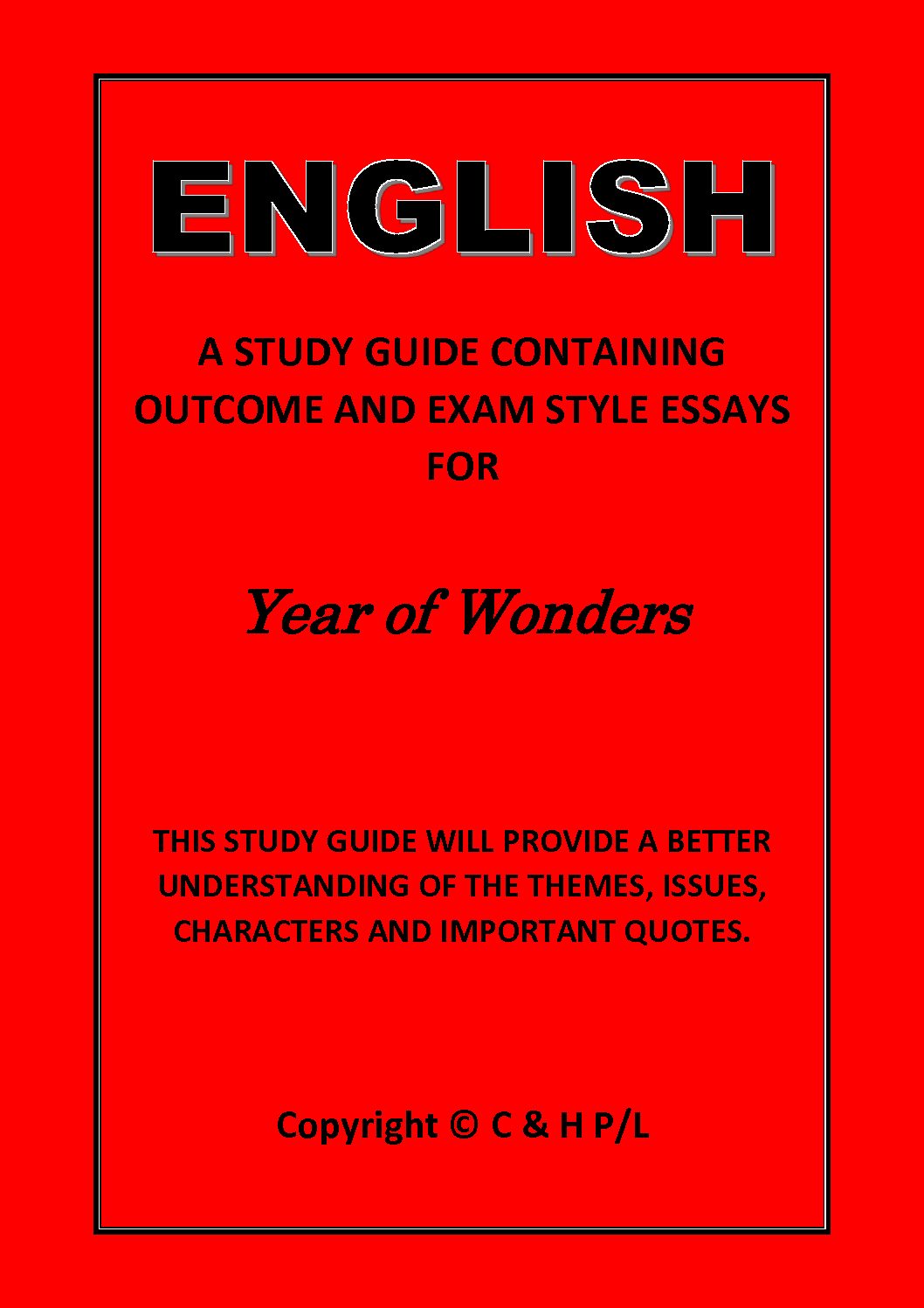 YEAR OF WONDERS (SSRC)