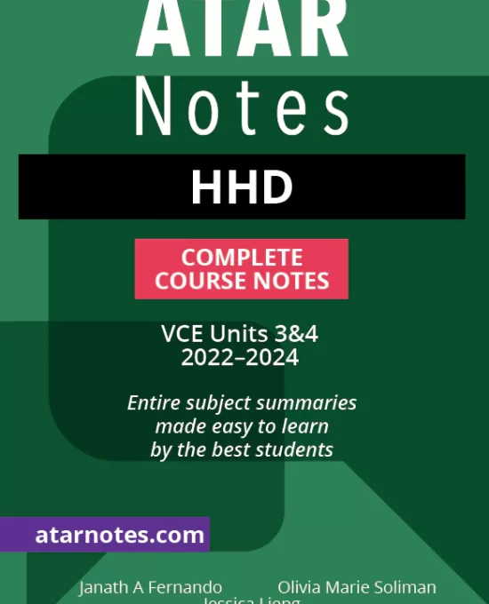 ATAR Notes VCE Health and Human Development (HHD) 3&4  Notes 2024