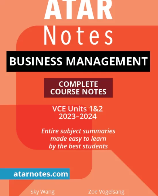 Atar Notes VCE Business Management Units 1&2 Notes