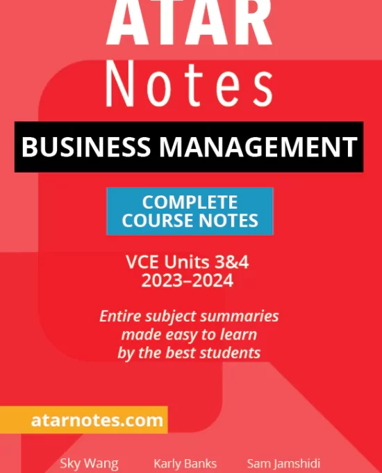 Business Management Units 3&4 Notes