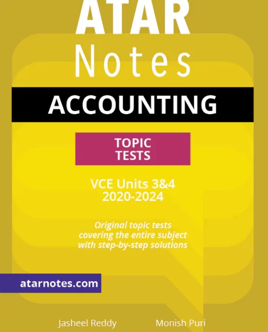 Accounting Units 3 & 4 Topic test