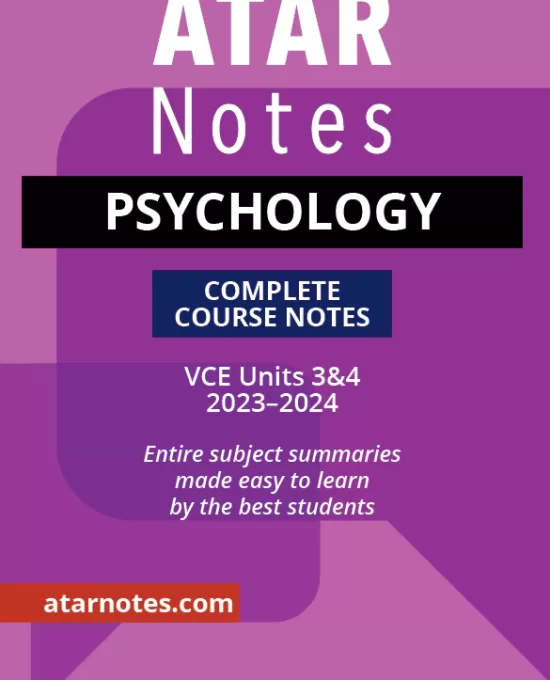 Psychology Units 3&4 Notes