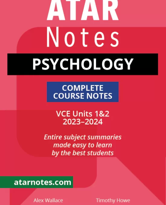 ATAR Notes VCE Psychology 1&2 Notes (2023-2024)