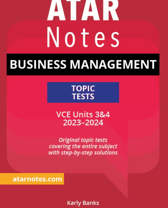 Business Management Units 3&4 Topic Test